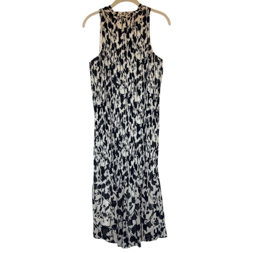 A New Day Navy and White Patterned Midi Dress